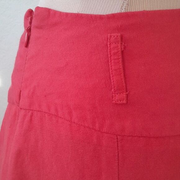 Vtg. East 54th Linen blend Pleated Skirt - Picture 7 of 15